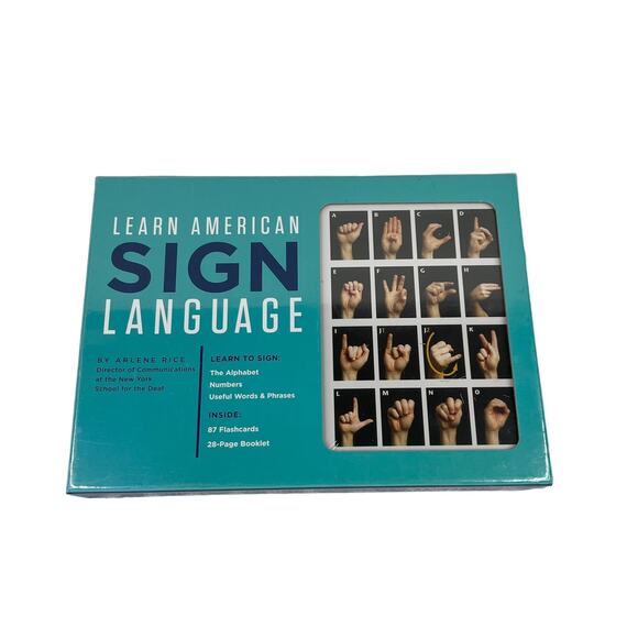 Learn American Sign Language By Arlene Rice Book Flash Cards New - Picture 3 of 14